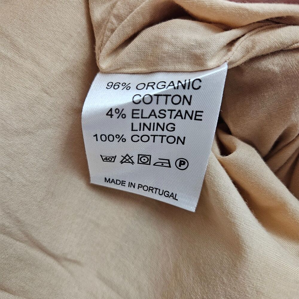 CUYANA Organic Poplin Cotton Asymetrical Boho Minimal Maxi Dress XS Peach - Picture 8 of 10